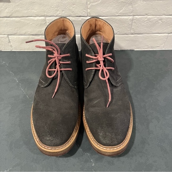 1901 Canyon chukka boots sz 12 gray suede red laces - Picture 3 of 15